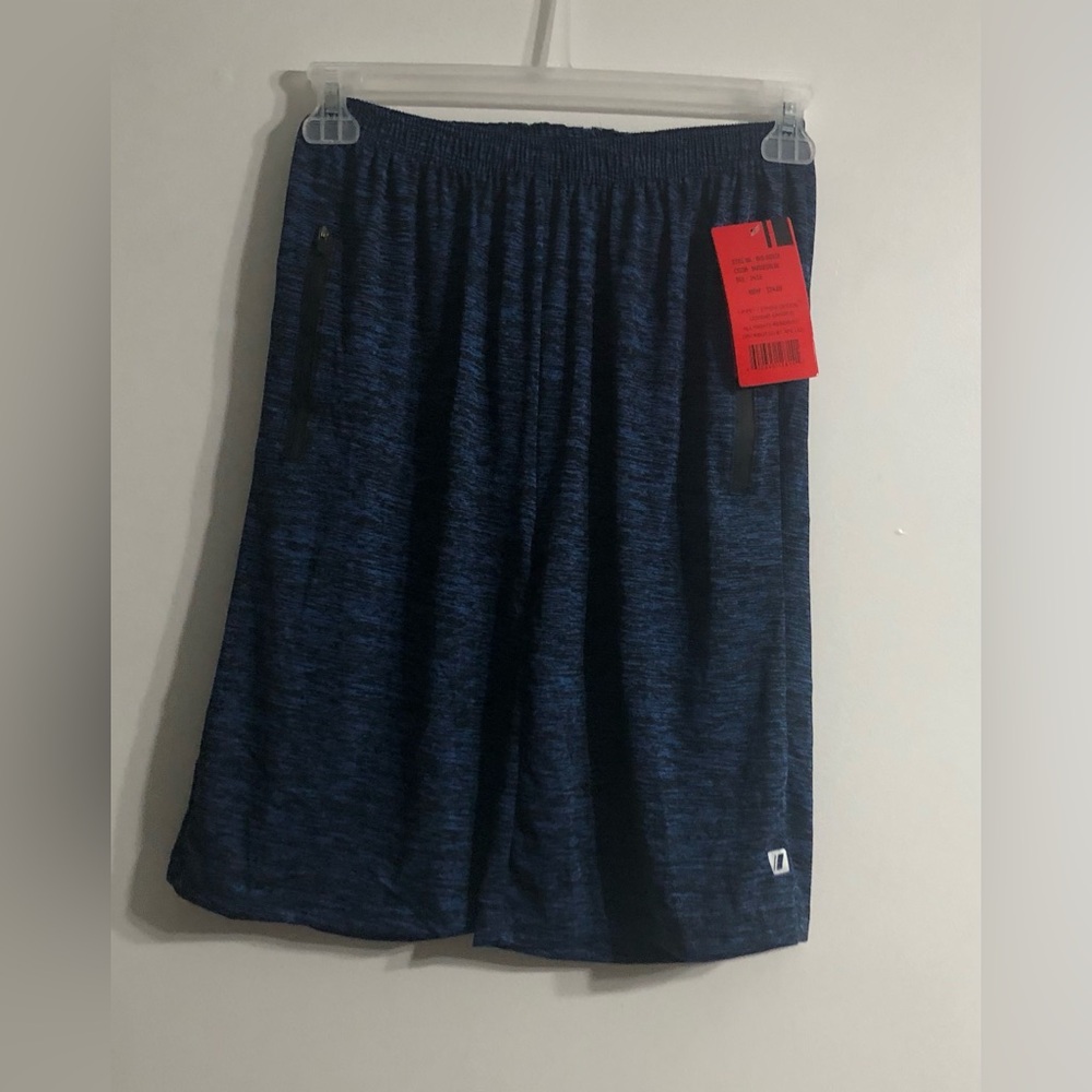 Cougar Sport Big boy ‘s Sports short two zip up side pockets pul on blue.14/16